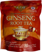 Prince of Peace 100% American Wisconsin Ginseng Root Tea, 80 Tea Bags