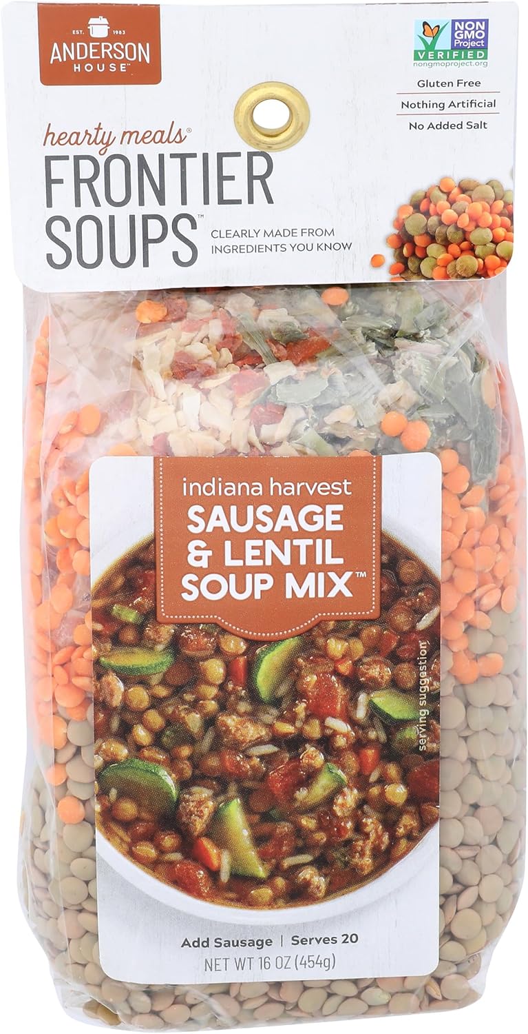 FRONTIER SOUPS Sausage Lentil Hearty Soup Mix, 16 OZ