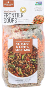 FRONTIER SOUPS Sausage Lentil Hearty Soup Mix, 16 OZ