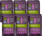 Doves Farm Organic White Rye Flour 2.2 lb (Pack of 6) - Ancient Grain Light Rye Flour for All British Baking: Breads, Sourdoughs, Cakes, Cookies & More | Kosher & Vegan Friendly | Imported From UK