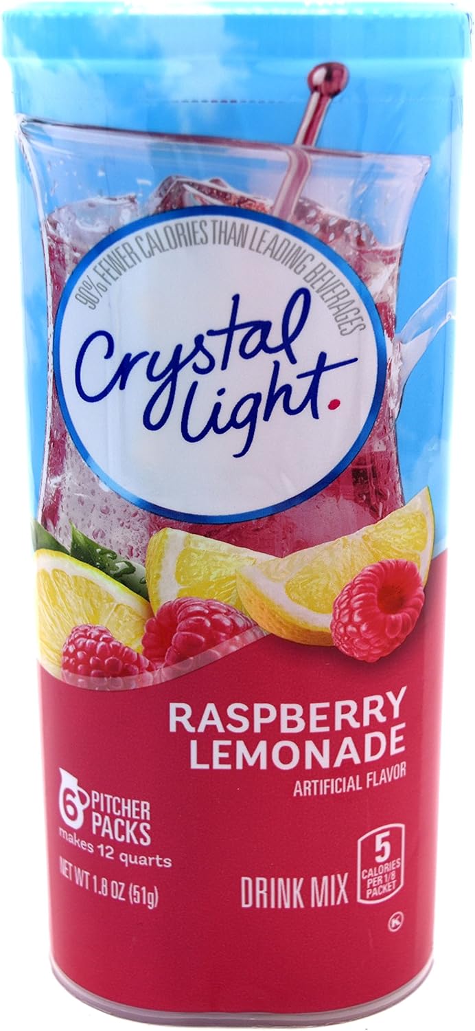 Crystal Light Raspberry Lemonade, 12-Quart 1.8-Ounce Canister (Pack Of 2)
