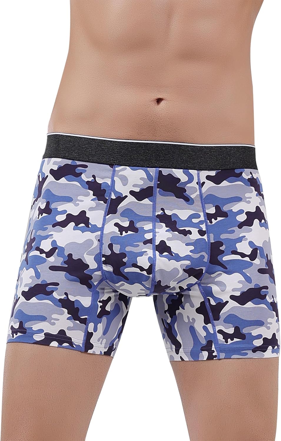 AIRCUTE Washable Urinary Incontinence Soft Underwear for Men, Dry Performance Boxer Briefs for Bladder Leaks, 1 Pack (XX-Large, Gray-Camouflage)