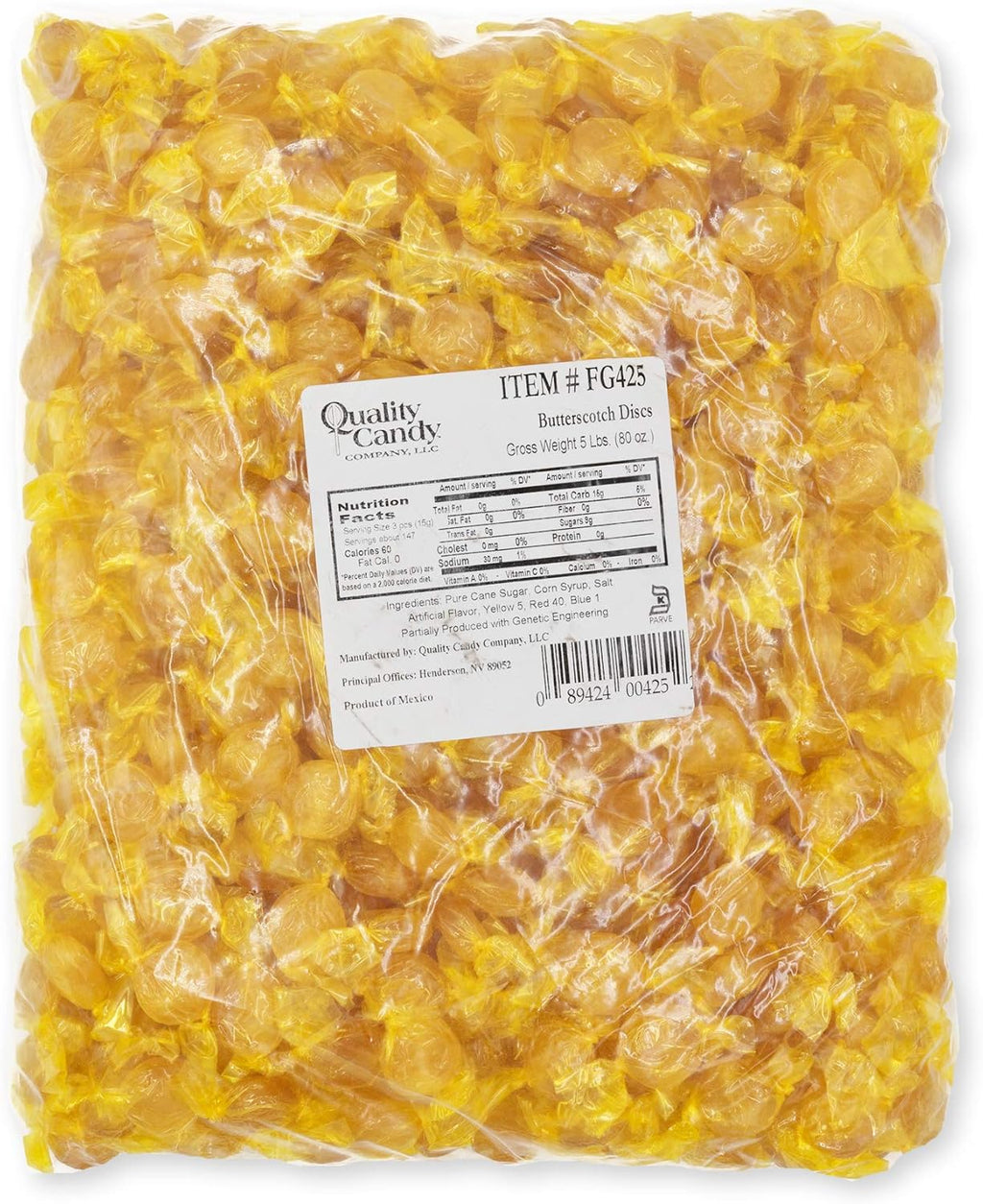 Quality Candy Company Butterscotch Discs, 5 Pounds