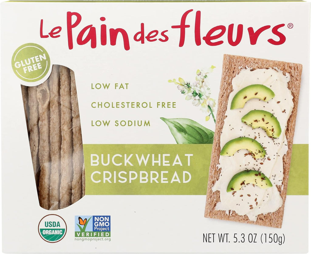 Le Pain des Fleurs Crispbread, Buckwheat, 5.3 ounce