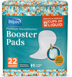 Inspire Ultra Absorbency Incontinence Booster Pads | Absorbs Over 4 Cups! | for Women or Men, Adhesive Strip Use in Incontinence Underwear and Diapers Leak-Free (22 Count)