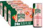 Maison Perrier Forever Strawberry Flavored Sparkling Water, 11.15 Fl Oz Cans, 8 Count, 3 Pack