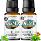OraMD 4-in-1 Original Strength Tooth Oil- Clinically Tested Gum Disease Treatment, Gingivitis Treatment, Periodontal Disease Treatment, Sensitive Teeth and Gums - All-Natural Solution (2-Pack)
