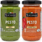 Tuscanini Pesto Variety Pack, Basil & Sun-Dried Tomato, 6.7 oz (2 Pack) | Imported Gourmet Pesto | Dairy-Free | Nothing Artificial