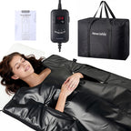 Infrared Sauna Blanket for Home, Gentle Deep Heat for Relaxation & Recovery, Portable Wellness Wrap for Full Body, Self Care Gifts for Women, Machine Washable PU Leather, 85–158°F & Timer, 6 x 2.6 FT