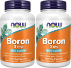 Now Supplements,Boron 3 mg (Bororganic Glycine),Structural Support*,250 Veg Capsules,(Pack of 2)