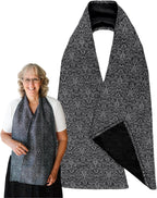 Reversible Adult Bibs for Women & Men - Adult Bib Scarf for Elderly - Dining Clothing Protectors - Washable Dining Scarf for Senior Citizens