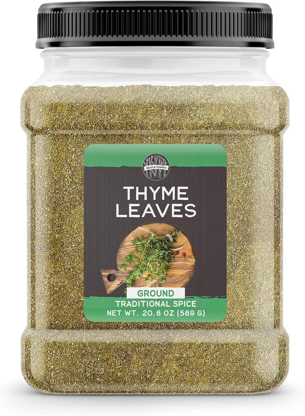 Birch & Meadow 1.3 lb of Ground Thyme, Soups & Pastas, Traditional Seasoning