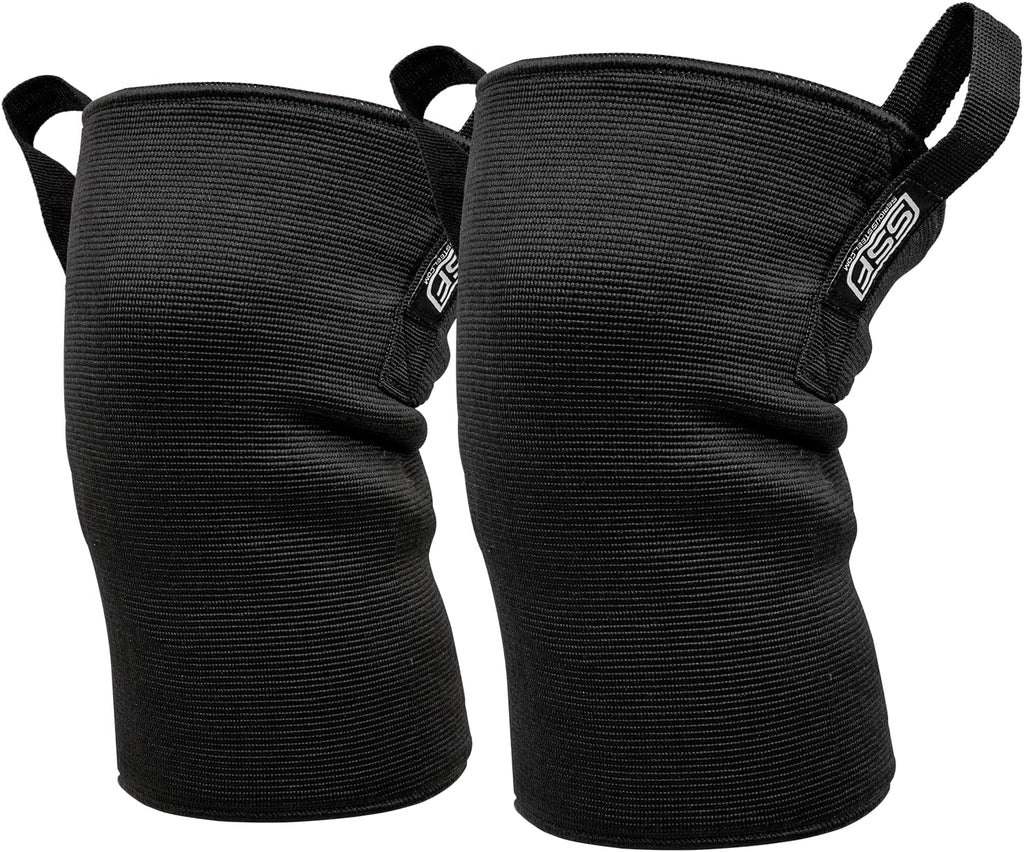 SERIOUS STEEL FITNESS Knee Sleeves, High Compression 3-Ply, Easy on and off handles to assist (Heavy, Large (14-17"))