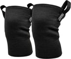 SERIOUS STEEL FITNESS Knee Sleeves, High Compression 3-Ply, Easy on and off handles to assist (Heavy, Large (14-17"))