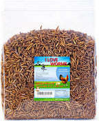 I LOVE WORMS Dried Black Soldier Fly Larvae (5lb), 100% Natural Non-GMO, Treat for Chickens, More Calcium Chicken Feed Than Mealworms