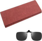 Clip on Case for Glasses, Clip on Sunglasses Case, Slim Flat Hard Shell Case for Clip-on for Men Women Unisex