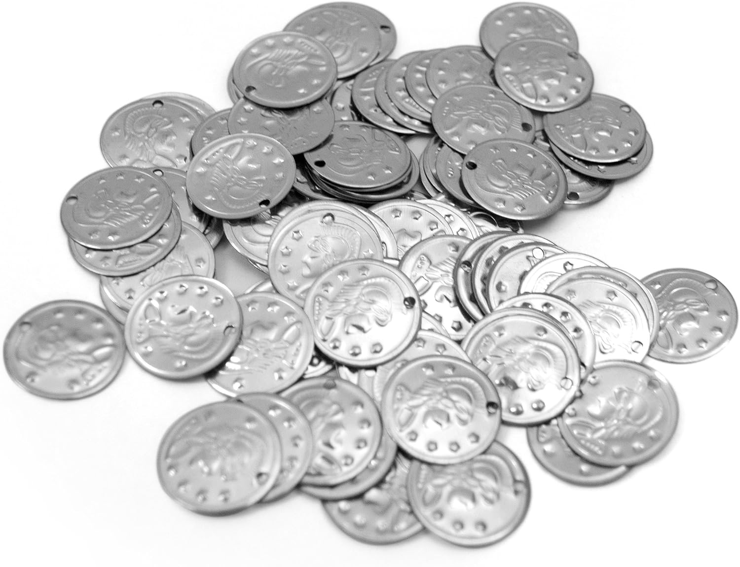 100pc Belly Dance Coins For Costume DIY, Cavalier Design On One Side