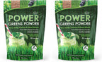 Super Greens Powder - 150g - Immune Support - Food Supplement - Superfood Greens - Smoothie Mix for Shakes - Detox & Healthy Boost for Juice Beverages or Any Drink - by NextGenU (Pack of 2)