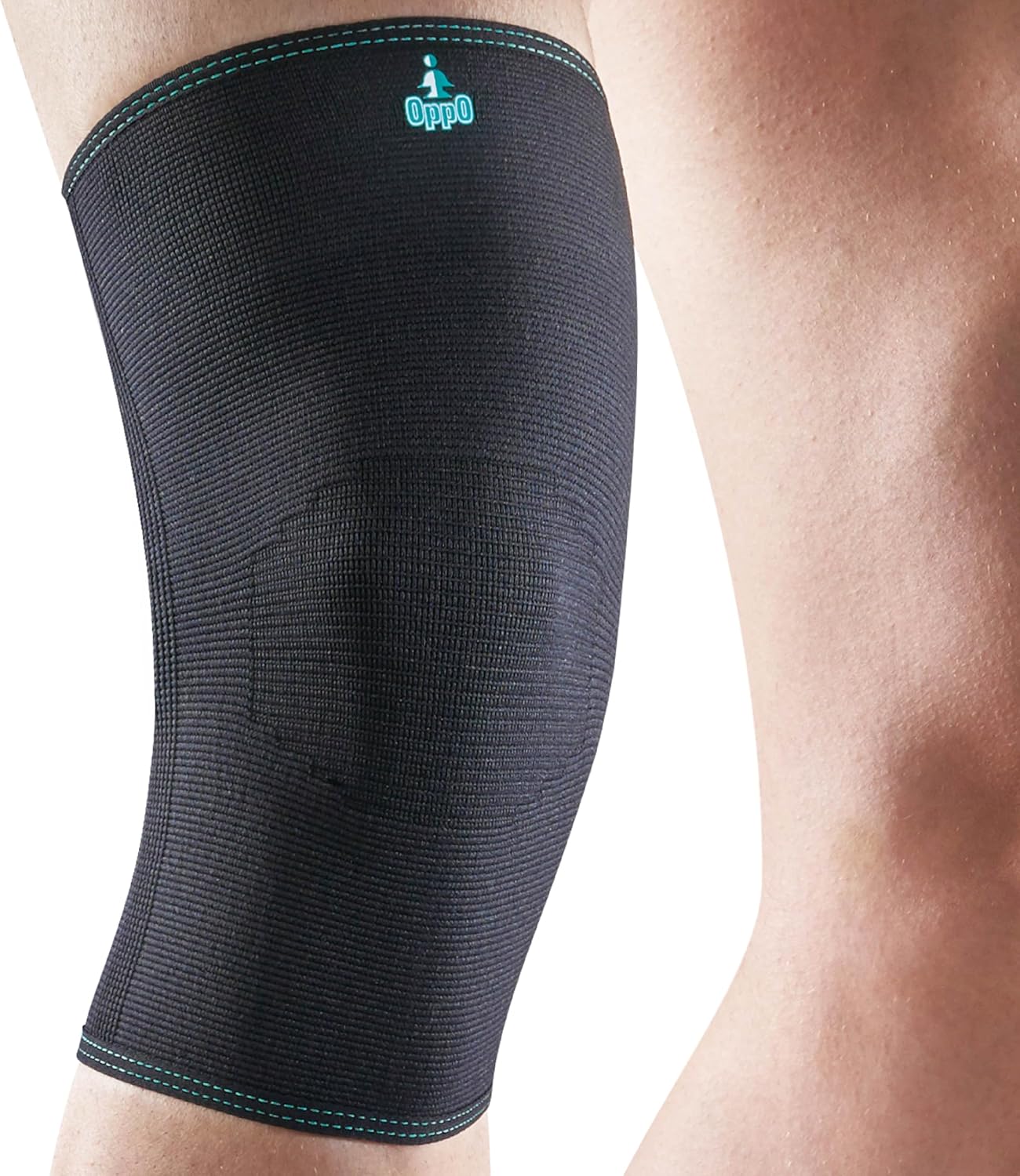 OPPO RK200 Knee Compression Sleeve - Premium Knee Brace for Men and Women - for Arthritis Pain Relief, Daily Activities, Tennis, Running, Hiking, Workout, Basketball (Black, Large, 1 Pack)