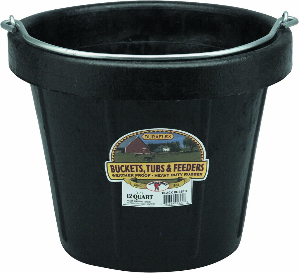 Little Giant® Rubber Pail | All-Purpose Heavy Duty Rubber | Water Bucket | 12 Quarts