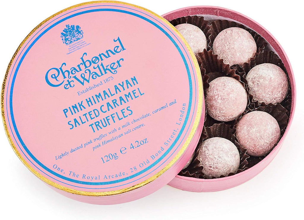 CHARBONNEL ET WALKER Pink Himalayan Salted Caramel Truffles 4.23 oz Made in the United Kingdom