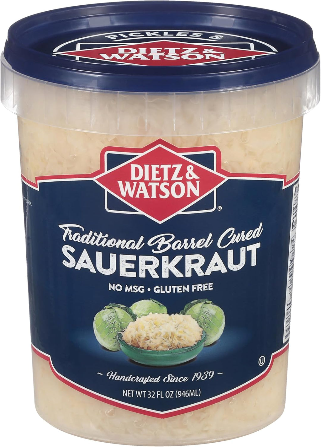 Dietz & Watson Traditional Barrel Style Cured Sauerkraut, 32 oz