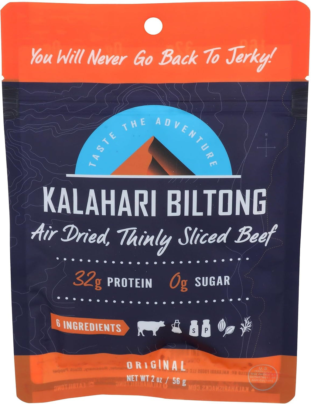 KALAHARI Original Flavor Kalahari Biltong, 2 OZ