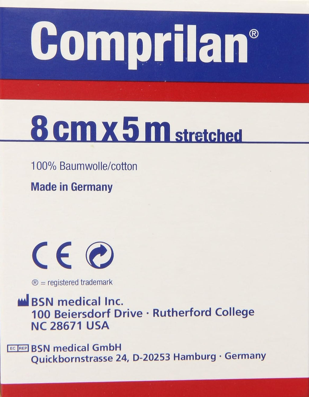 Jobst Comprilan Short Stretch Compression Bandage, 8cm x 5m Stretched, Latex Free Bandage