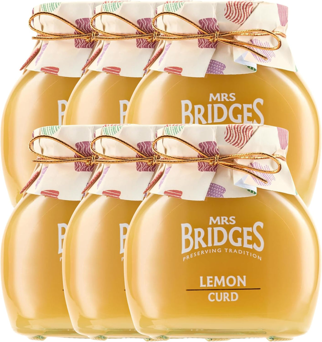 Mrs Bridges Lemon Curd, Made in Scotland, 12oz Jar (Pack of 6)