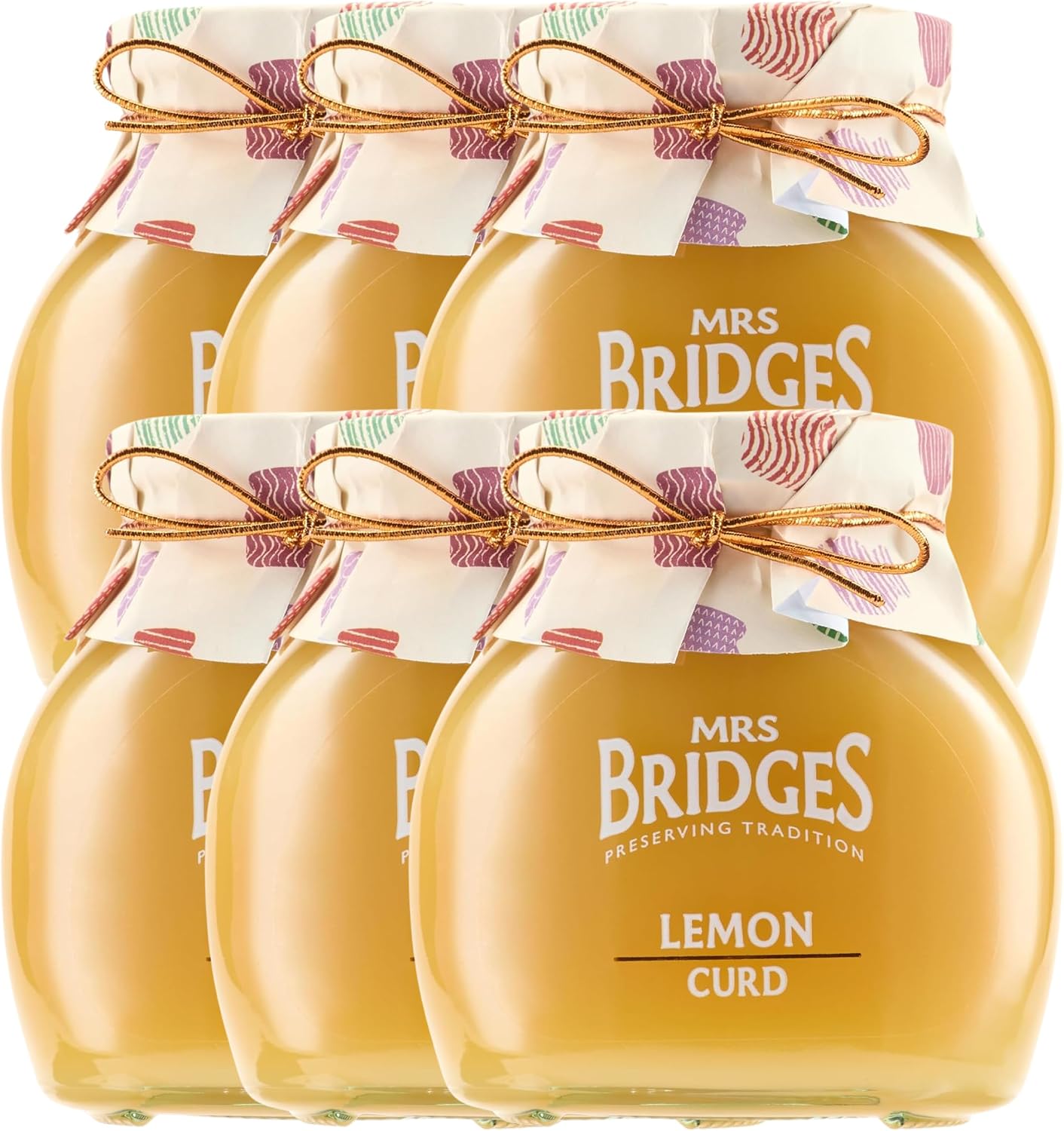 Mrs Bridges Lemon Curd, Made in Scotland, 12oz Jar (Pack of 6)
