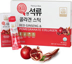 Korean Beauty Baekje Geumsan Women's Pomegranate Collagen Jelly Stick 5.1oz / 30 Count (5 Pack)