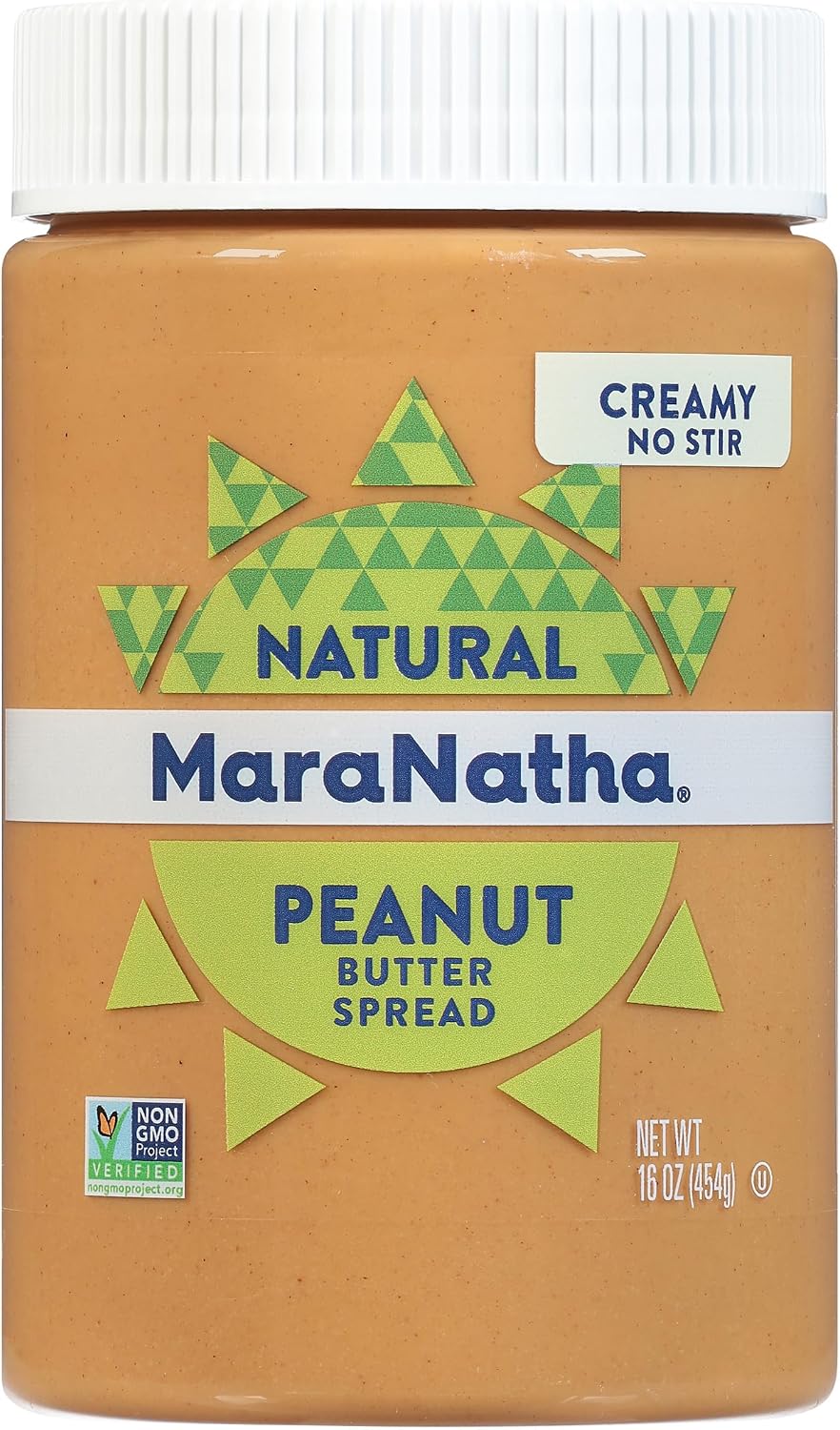MaraNatha Natural Creamy Peanut Butter Spread, No Stir, 16 Ounce Jar