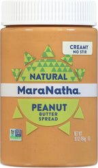 MaraNatha Natural Creamy Peanut Butter Spread, No Stir, 16 Ounce Jar
