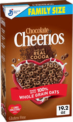 Chocolate Cheerios, Heart Healthy Gluten Free Breakfast Cereal, Made with Whole Grain Oats, Family Size, 19.2 oz