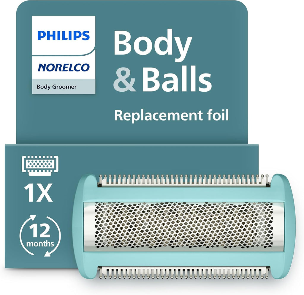 Philips Norelco Body Groomer Replacement Shaving Foil Head, 100% Showerproof & Waterproof Hypoallergenic Shaver Foil compatible with Philips BG5000/BG7000/BG9000 series Body Groomers, BG2010/40