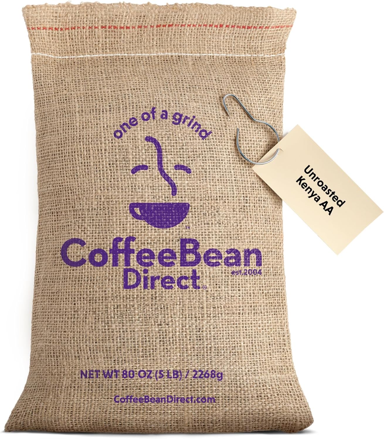 Coffee Bean Direct Unroasted Kenya AA, 5 Pound (Pack of 1)