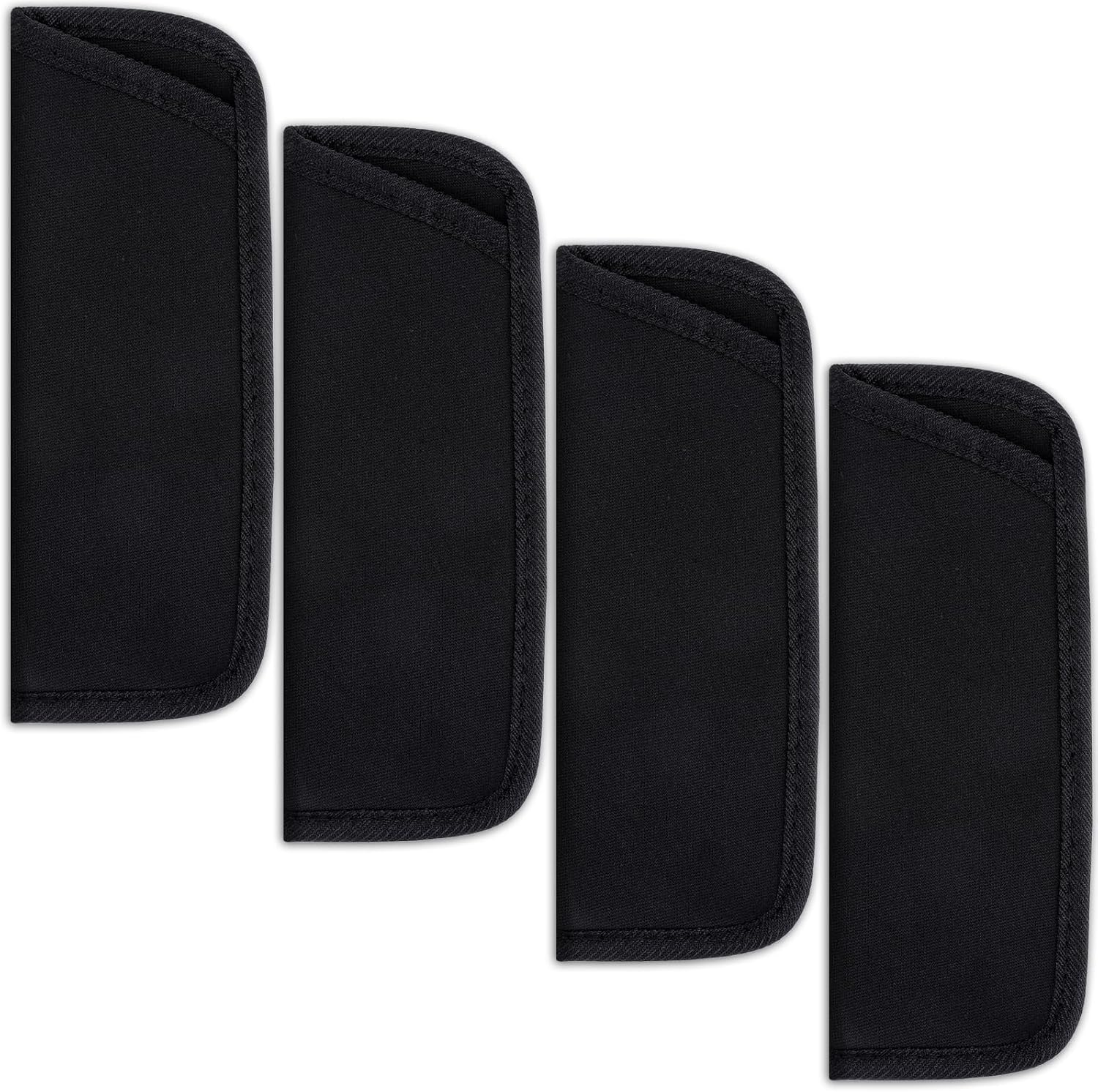 Xthrotsenk 4 Pack Eyeglass Case Soft Slip in Glasses Cases Black Eyeglasses Holder Protective Case for Travel Sunglasses Case Pouch Fabric Spectacle Pouch Soft Glasses Sleeve Holder