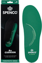 Spenco Rx Comfort Thin Lightweight Cushioning Orthotic Shoe Insole, Green Women's 9-10.5/Men's 8-9.5