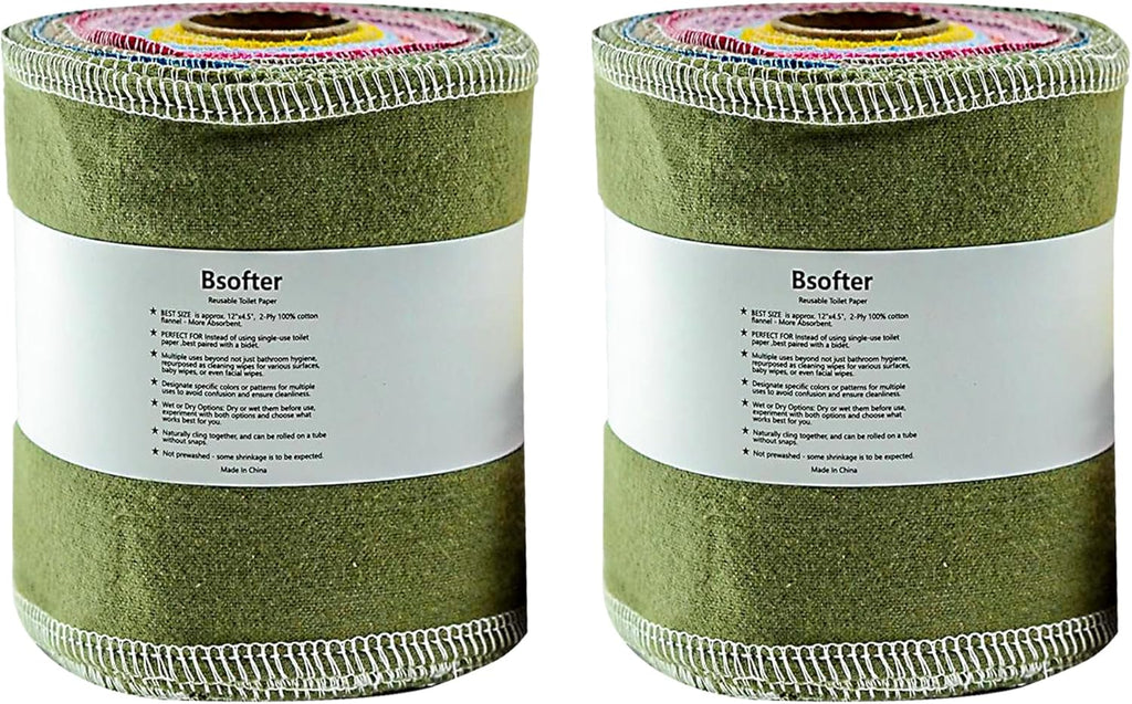 Reusable Toilet Paper Washable - 56 Pack Reusable Toilet Paper Rolls,Bidet Towels,Soft Washcloths,Cloth Reusable Toilet Tissue,Washable Paper Wipes for Rv Camper Tp
