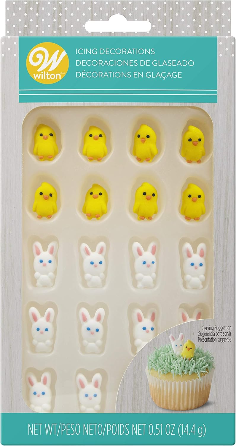 Wilton Icing Decorations, Mini Chicks and Bunnies