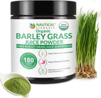 Barley Grass Juice Powder Organic – Sourced from Utah’s Mineral-Rich Soil, Nutrient-Dense Barley Grass Powder – Raw & Cold-Processed Superfood, High Chlorophyll – 6.35oz (180g) | 72 Serving