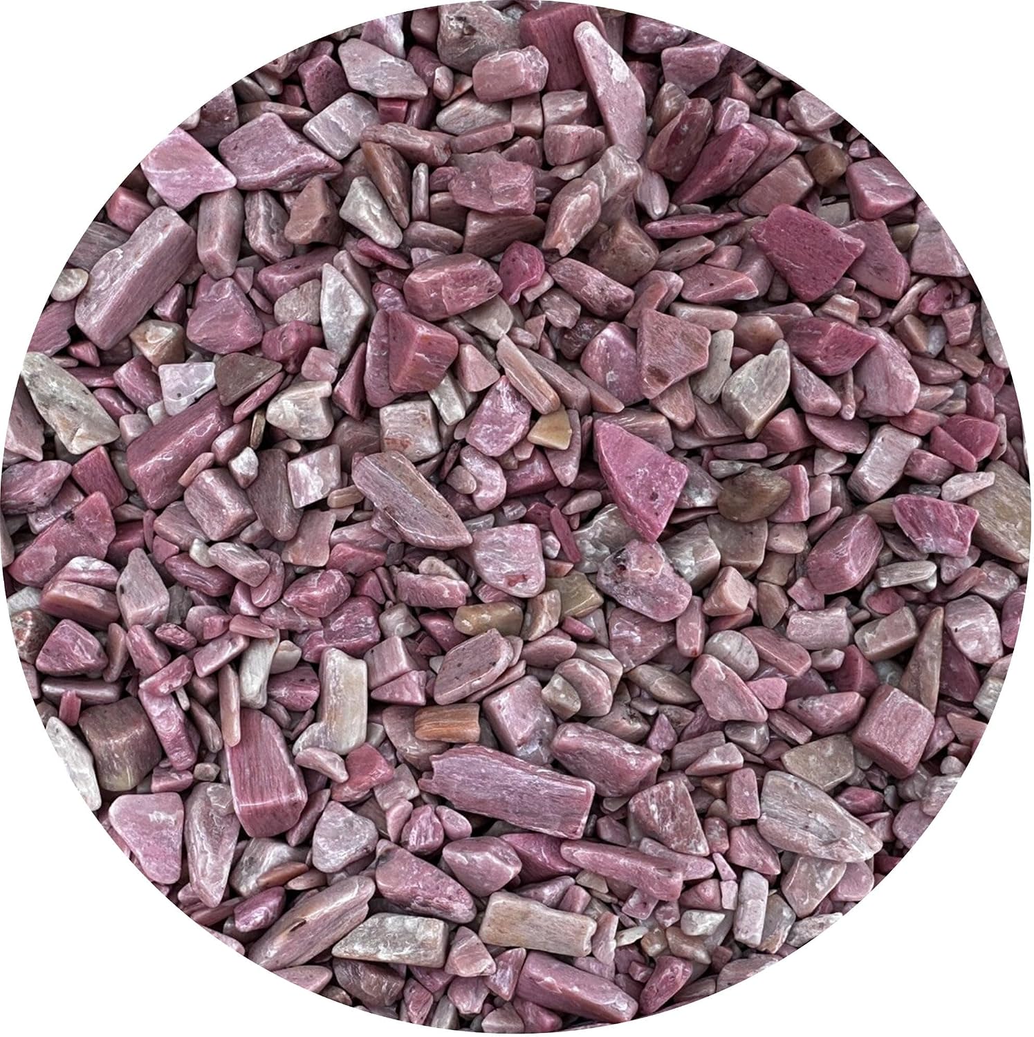 WHOLESALE Natural Semi Tumbled Pink Opal Gemstone Chips, Crushed Mini Crystals, Undrilled Crystal Chips (Pink Opal, 3 Pounds)