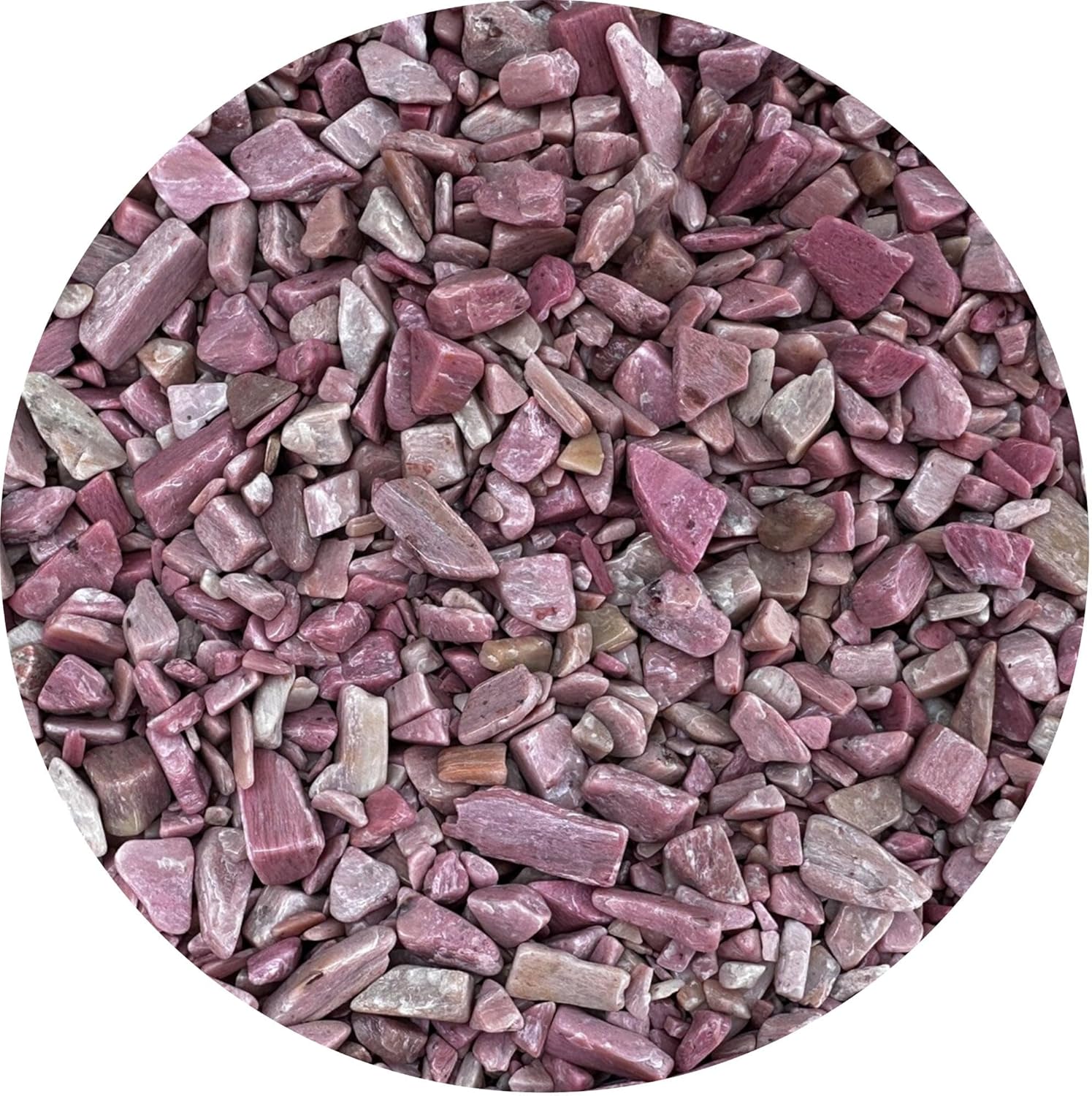 WHOLESALE Natural Semi Tumbled Pink Opal Gemstone Chips, Crushed Mini Pink Opal Crystals, Undrilled Crystal Chips (Pink Opal, 0.5 Pound)