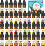 Food Flavoring Oil - Concentrated Candy Flavors, 36 Liquid Lip Gloss Flavoring Oil, Cotton Candy Pineapple Strawberry Flavor Oil for Baking, Cooking, Slime Making, Drinks - 0.25 Fl Oz