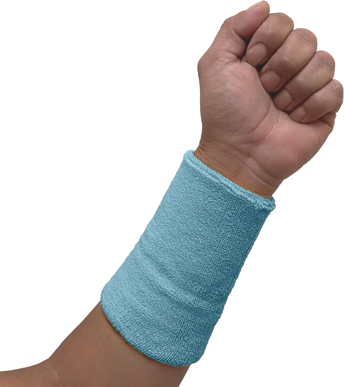 COUVER Absorbent Soft Durable 6 inch Extra Long Thick Sports Wristband Sweatband (1 Piece)