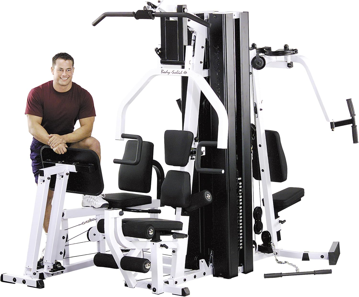 Body-Solid (EXM3000LPS) Multi-Station 210lb Dual Weight Stack Machine for Home & Commercial Gym, Complete Body Strength Training Functional Exercise Workout Station for Weight lifting and Bodybuilding