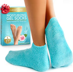 Moisturizing Socks (Size 9-11) – Self Care Gifts for Mom - Infused with Vitamin E & JoJoba Oil - Gel Silicone Aloe Foot Care Socks - Mothers Day Spa Gifts for Women