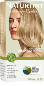 Naturtint 9N Honey Blonde Permanent Hair Color (Pack of 1), Ammonia Free, Vegan, Cruelty Free, up to 100% Gray Coverage, Long Lasting Results (Packaging may vary)
