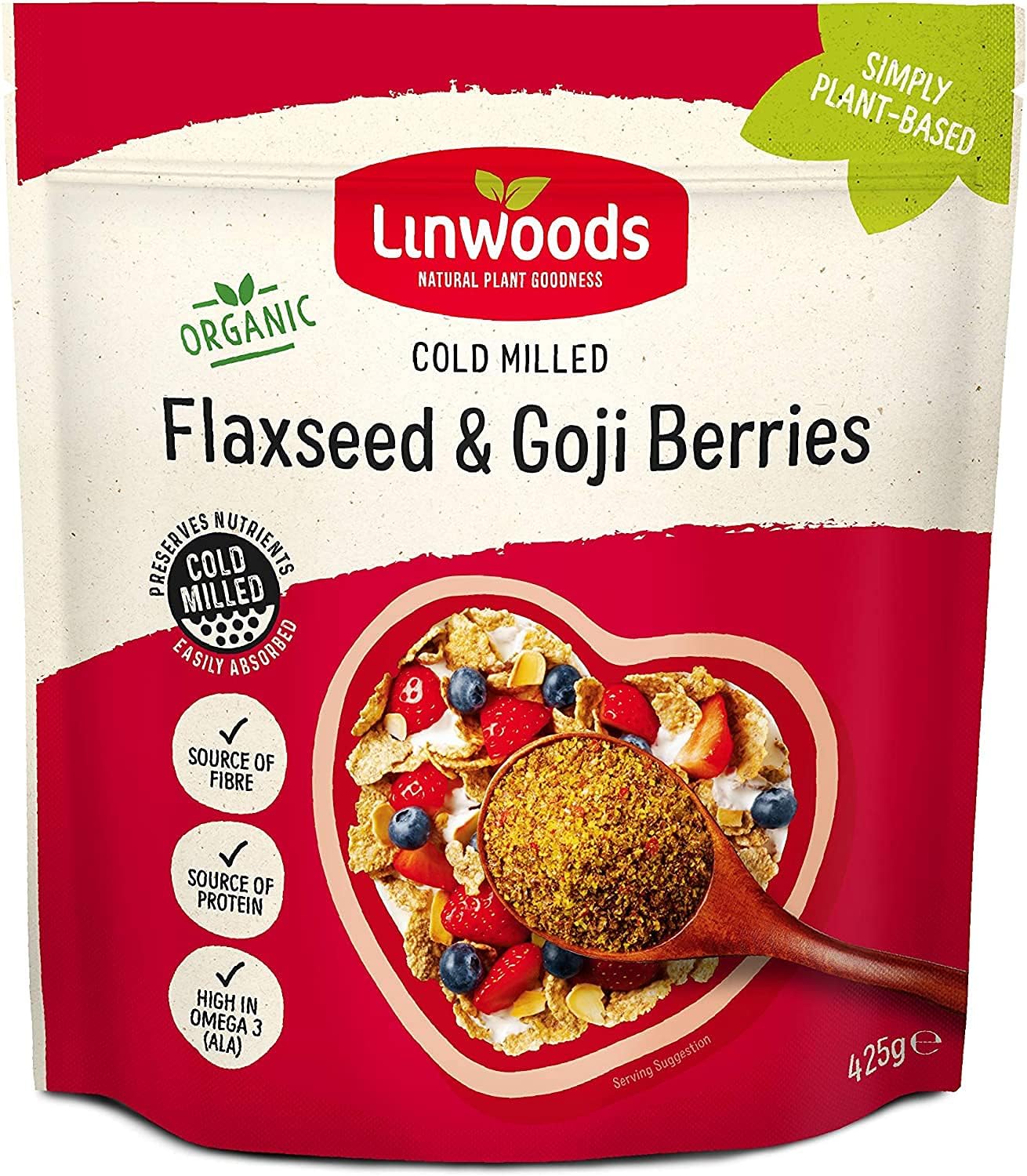 Linwoods - Organic - Milled Flaxseed & Goji Berries - 425g