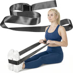 Physical Therapy Strap, Extremity Mobilization Belt, Manual Traction Strap, Adjustable Stretch Straps for Stretching Yoga Leg Shoulder Exercise (Black)